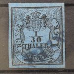 Oldenburg, MiNr. 2, gestempelt