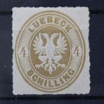 Lübeck, MiNr. 12 A, postfrisch
