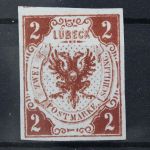 Lübeck, MiNr. 3, ungebraucht, BPP Signatur