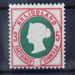 Helgoland, MiNr. 13, Falz