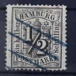 Hamburg, MiNr. 10, gestempelt