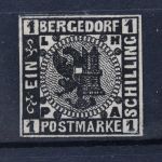 Bergedorf, MiNr. 2, Falz