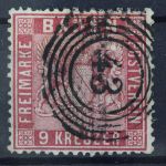 Baden, MiNr. 12, gestempelt