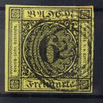 Baden, MiNr. 7, gestempelt