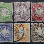 Bayern, MiNr. 54-59 B, gestempelt