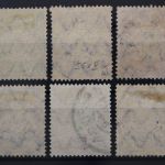 Bayern, MiNr. 54-59 B, gestempelt