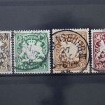 Bayern, MiNr. 60-63, gestempelt