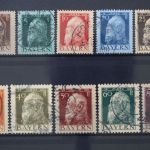 Bayern, MiNr. 76-85 Type II, gestempelt