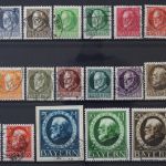 Bayern, MiNr. 94-109 II A, gestempelt, geprüft Infla