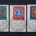 Deutschland (BRD), MiNr. 113-115, Briefstücke