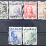 Österreich, MiNr. 591-596, Falz