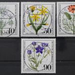 Berlin, MiNr. 629-632 zentrisch Berlin 45, gestempelt