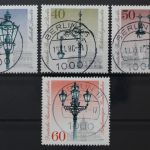 Berlin, MiNr. 603-606 zentrisch Berlin 45 bzw. 11, gestempelt