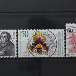 Berlin, MiNr. 601, 602 + 612 zentrisch Berlin 45, gestempelt