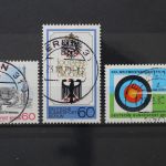 Berlin, MiNr. 591, 598 + 599 zentrisch Berlin 31 bzw. 45, gestempelt