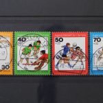 Berlin, MiNr. 517-520 zentrisch Berlin 12 bzw. 41, gestempelt