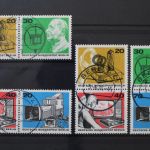 Berlin, MiNr. 455-458, 4 Zd-Kombinationen, gestempelt