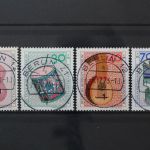 Berlin, MiNr. 459-462 zentrisch Berlin 12 bzw. 41, gestempelt