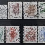 Berlin, MiNr. 330-337 zentrisch Berlin, gestempelt