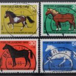 Berlin, MiNr. 326-329 zentrisch Berlin 12 bzw. 41, gestempelt