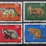 Berlin, MiNr. 316-319 zentrisch Berlin 11, gestempelt