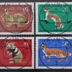 Berlin, MiNr. 299-302 zentrisch Berlin 451, gestempelt