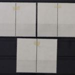 DDR, MiNr. 1214-1219, 3 Zusammendrucke, zentrisch Aue, gestempelt