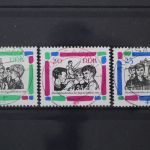 DDR, MiNr. 1022-1024 zentrisch Aue, gestempelt