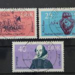 DDR, MiNr. 1009-1011 zentrisch Aue, gestempelt