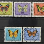 DDR, MiNr. 1004-1008, zentrisch gestempelt