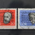 DDR, MiNr. 966-967, zentrisch gestempelt