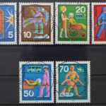 Deutschland (BRD), MiNr. 629-634, zentrisch gestempelt