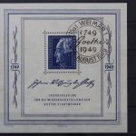 Sowjetische Zone, MiNr. Block 6, SST Weimar Namenszug, gestempelt