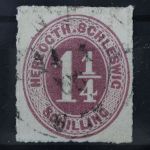 Schleswig, MiNr. 14, gestempelt