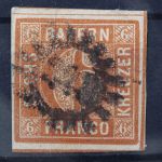 Bayern, MiNr. 4 II, gestempelt