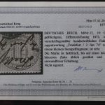 Deutsches Reich, MiNr. 12, Federzugentwertung, Fotobefund