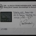 Deutsches Reich, MiNr. 13 Federzugentwertung, VÖB Befund