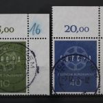 Deutschland (BRD), MiNr. 320-321 Ecke rechts oben, gestempelt