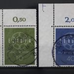 Deutschland (BRD), MiNr. 320-321 Ecke links oben, gestempelt