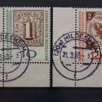 Deutschland (BRD), MiNr. 310-311 b Ecke links unten, gestempelt