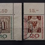 Deutschland (BRD), MiNr. 310-311 a Ecke rechts oben, gestempelt