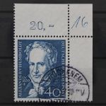 Deutschland (BRD), MiNr. 309 w Ecke rechts oben, gestempelt