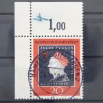 Deutschland (BRD), MiNr. 307 Ecke links oben, gestempelt