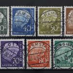 Deutschland (BRD), MiNr. 259-265 x zentrisch gestempelt