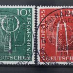 Deutschland (BRD), MiNr. 217-218 zentrisch Hannover, gestempelt