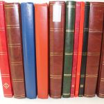 Einsteckalben-Posten, 11 gebrauchte Einsteckalben mit weißen Seiten