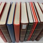 Einsteckalben-Posten, 11 gebrauchte Einsteckalben mit weißen Seiten