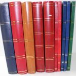 Einsteckalben-Posten, 10 gebrauchte Einsteckalben mit weißen Seiten