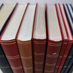 Einsteckalben-Posten, 10 gebrauchte Einsteckalben mit weißen Seiten