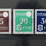 Estland, MiNr. 1-3 x, gestempelt